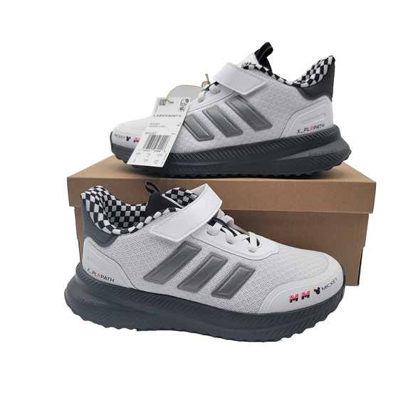 adidas X_PLRPATH C Disney Mickey Mouse Kids Shoes IH1237 US 2 White/Grey NIB - Picture 1 of 10